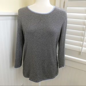 J. McLaughlin Striped Crewneck Sweater Small